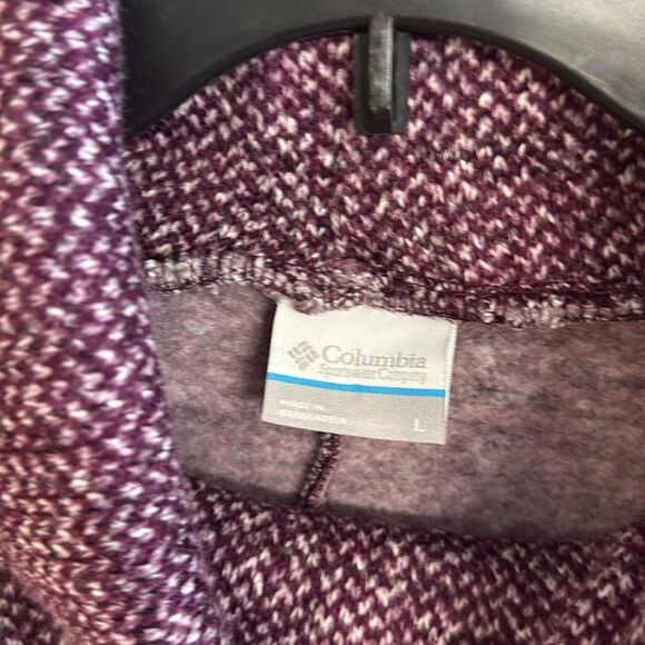 Columbia Chillin Fleece Purple Turtleneck Sweater Size L - Picture 4 of 6